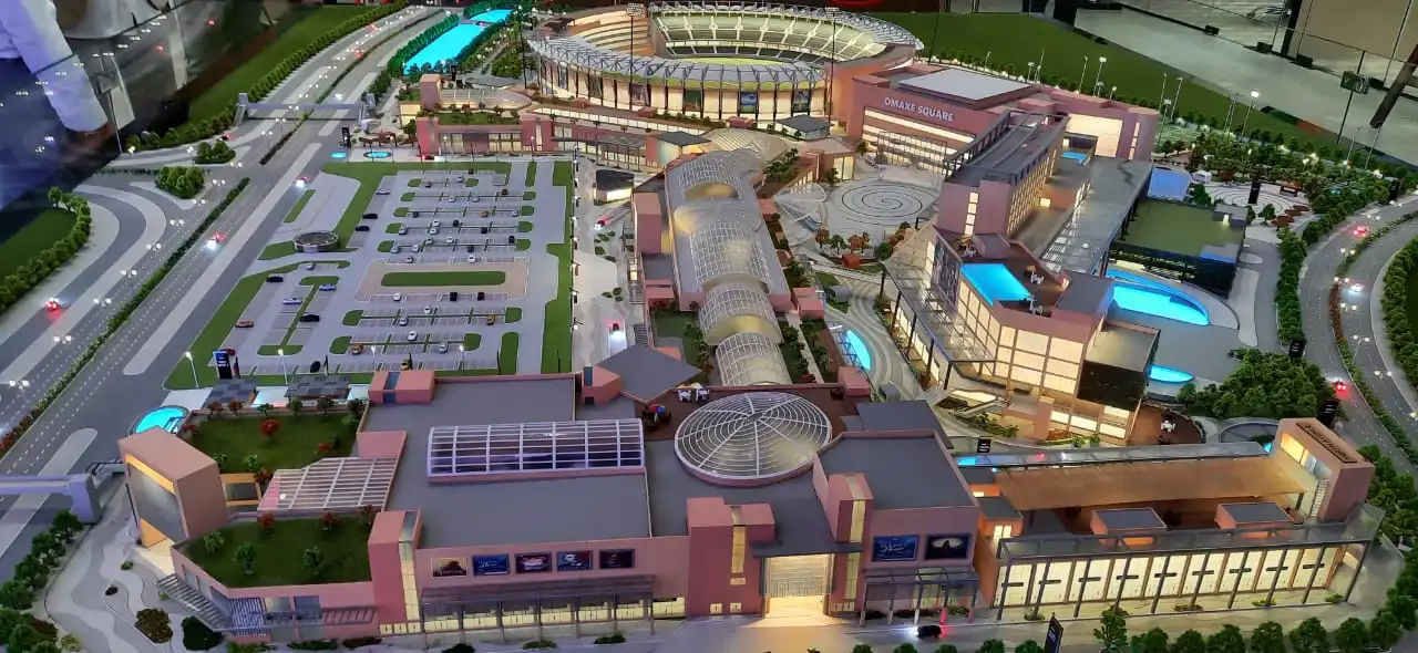 Actual Image of Omaxe project Dwarka 19 b, Omaxe Ltd's project in Dwarka, multi-sports facility and retail hub in Delhi, ₹1500 Crore Project in Dwarka 19b, new sports and retail development in Dwarka Delhi, Dwarka’s new multi-sports and retail hub